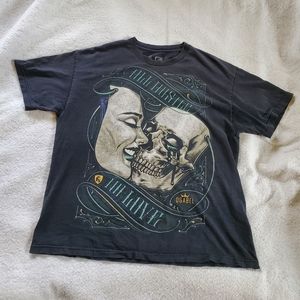 Ogabel All Hustle No Love Distressed T-Shirt, Sz XL